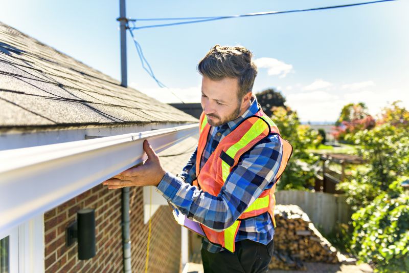 Inspecting a Roof in Fall